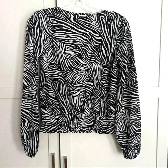 Michael Kors Zebra Print Long Sleeved Top - Picture 2 of 4